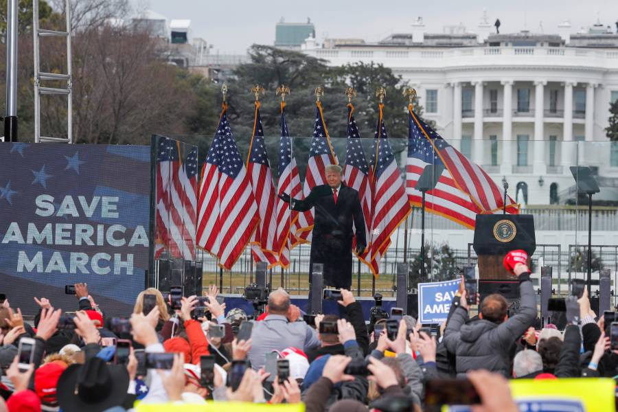 “Nunca aceptaremos la derrota”:  Trump a sus partidarios