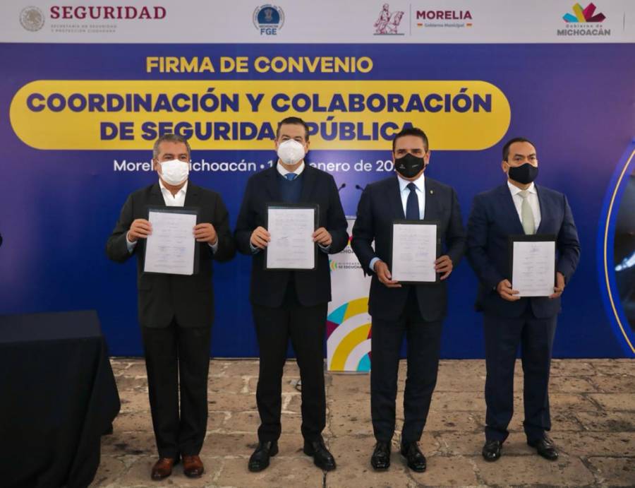 Autoridades de Michoacán y SSPC firman convenio de colaboración