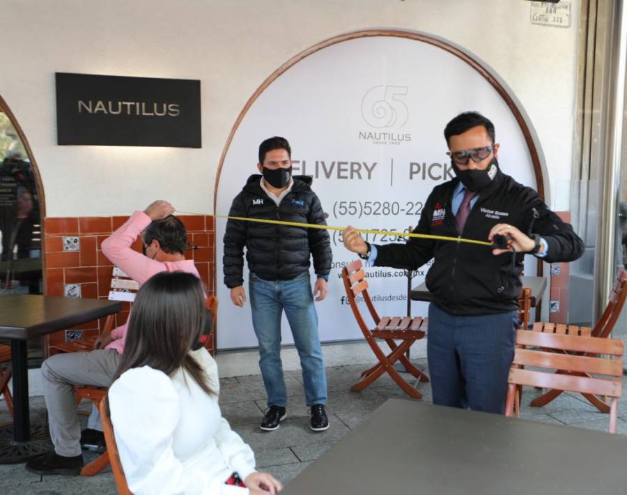 Supervisa alcalde en Miguel Hidalgo apertura de restaurantes