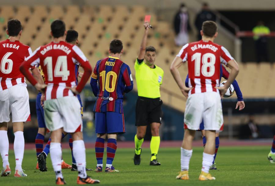 Barcelona alegar&aacute; expulsi&oacute;n de Messi en la Supercopa de Espa&ntilde;a