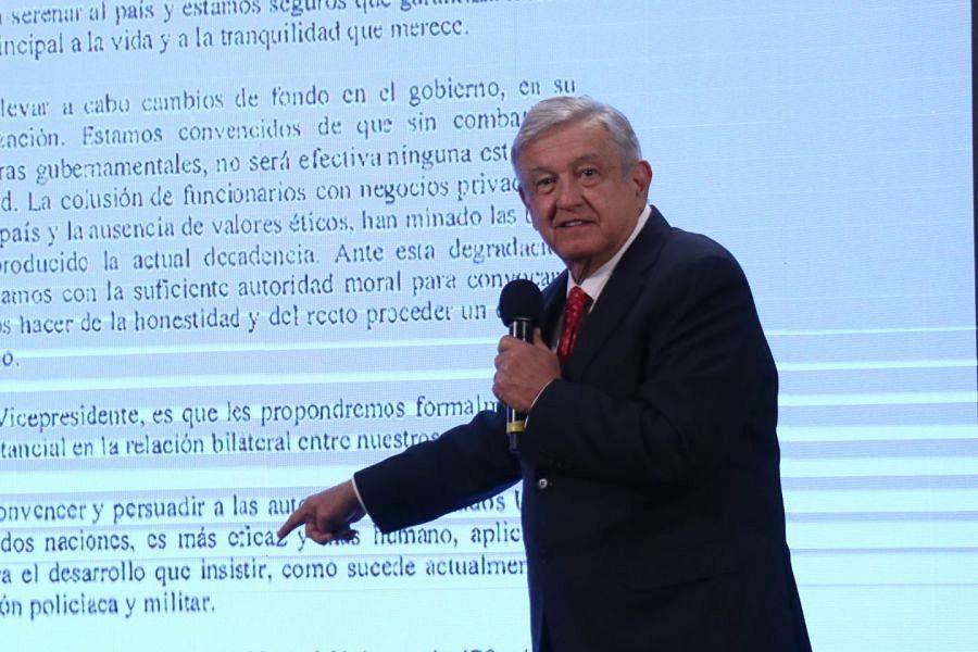 AMLO da a conocer carta a Joe Biden sobre cambio en relación bilateral México-EEUU