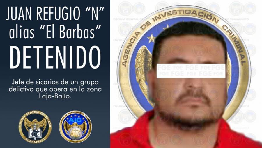 Capturan a jefe de sicarios del Cártel de Santa Rosa de Lima