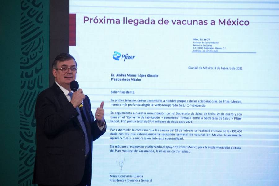 Reanudarán envíos de vacuna Pfizer a México el 15 de febrero