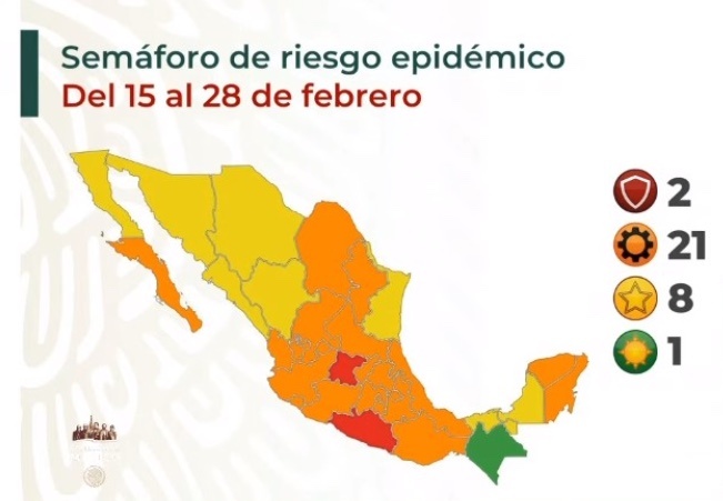 Chiapas regresa al semáforo verde; Guerrero y Guanajuato en rojo