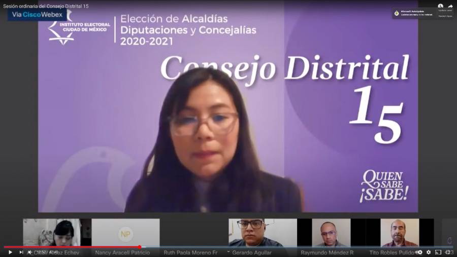 Realizan la primera sesión ordinaria virtual de trabajo los 33 Consejos Distritales del IECM