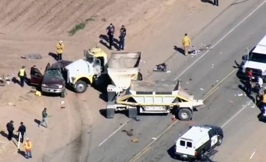 Mueren al menos 10 mexicanos en accidente vial en California, EE. UU.