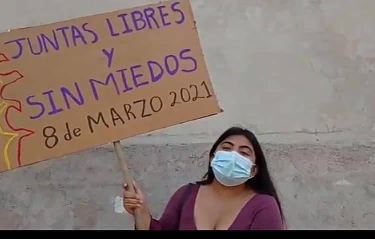 Astrid, la joven que marchó sola el 8M en Veracruz