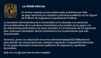 Se registra paro en facultades de la UNAM por retraso en pago a profesores
