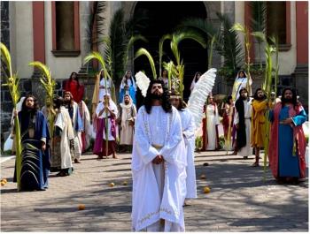 CON TRANQUILIDAD CONCLUYE ESCENIFICACI&Oacute;N DEL DOMINGO DE RAMOS