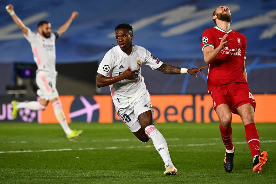 Vinicius pone en jaque al Liverpool y el Real Madrid acaricia las semifinales