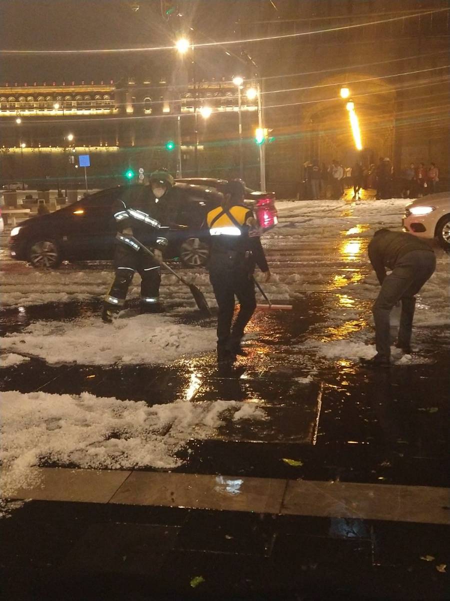 Fuerte granizada afecta diversas zonas de la CDMX