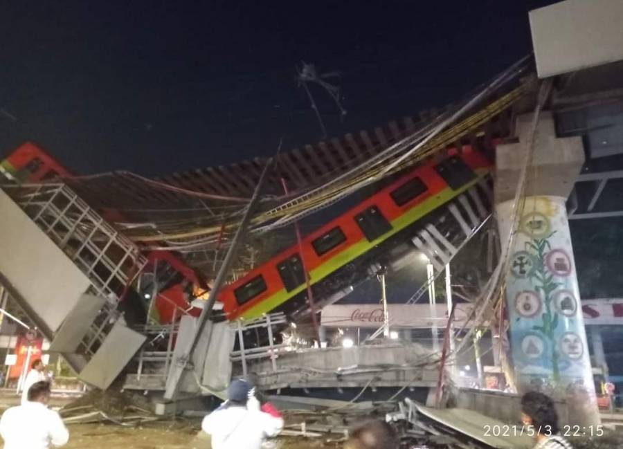 Desplome en la estación Olivos de la línea 12 del Metro