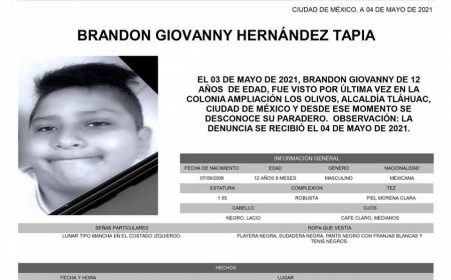 Hallan muerto a Giovanny, el niño desaparecido en tragedia del Metro