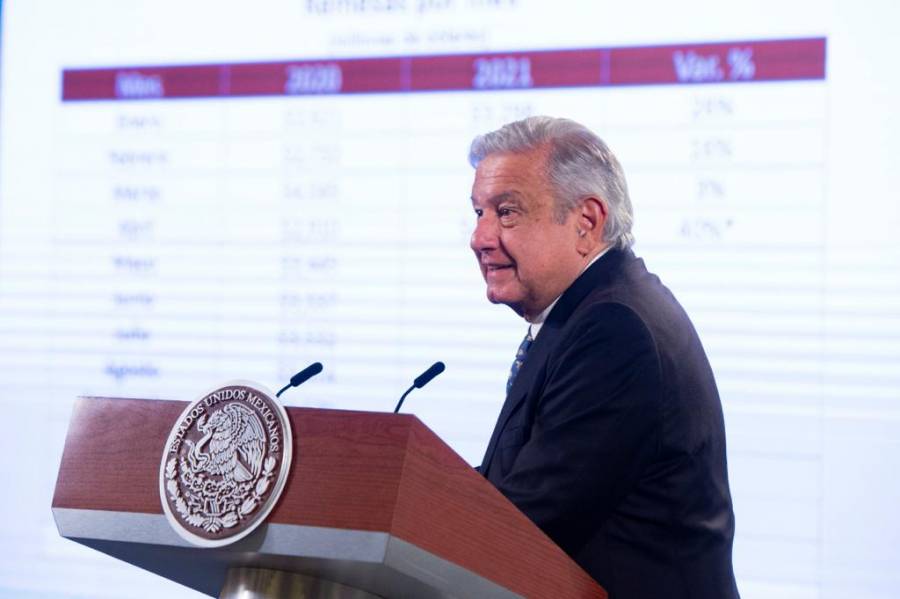 AMLO agradece aumento de remesas