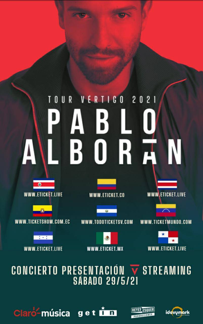 Pablo Alborán ofrecerá concierto exclusivo para América Latina el 29 de mayo