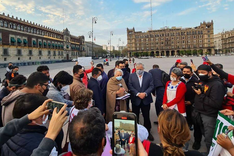 Promete Sánchez Cordero brindar localización de desaparecidos a madres protestantes