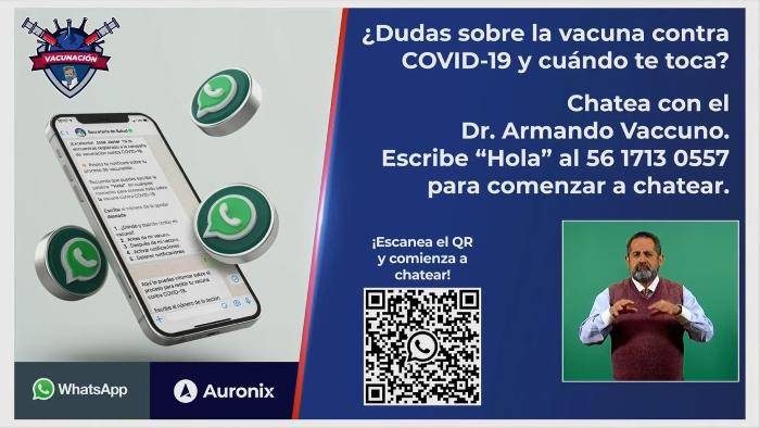 Presenta SSa al Dr. Armando Vaccuno; chat para resolver dudas sobre vacunas anticoronavirus