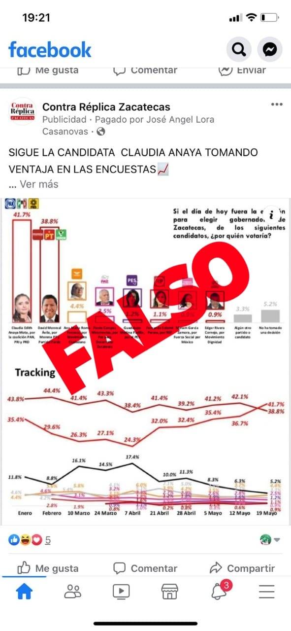 Clonan p&aacute;gina de Facebook de ContraR&eacute;plica y difunden ‘fake news’
