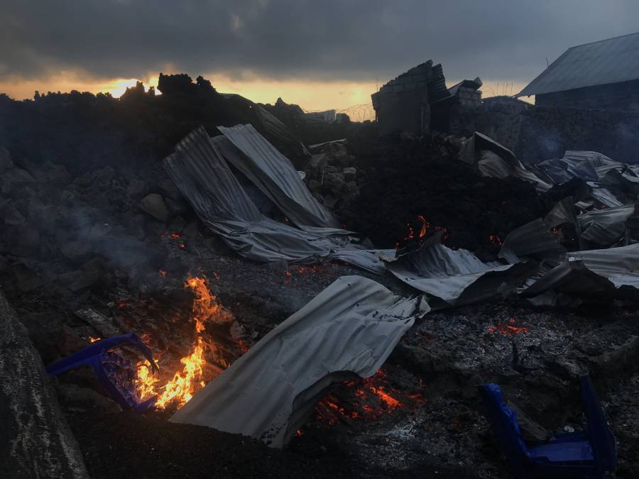 Reportan 13 muertos por erupción del volcán Nyiragongo en el Congo