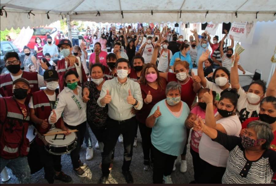 Con una semana de campa&ntilde;a, candidato de Juntos Haremos Historia va la alza en Monterrey