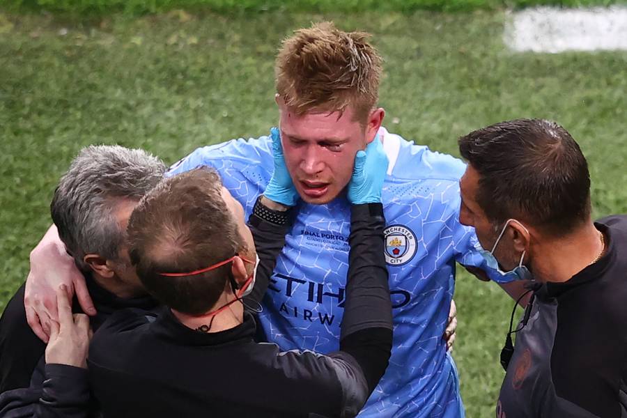 Tras choque con Rudiger, De Bruyne sufre fracturas en el rostro