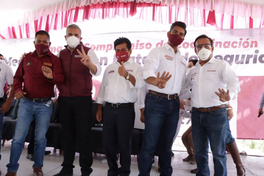 Aspirantes de Morena en el Valle de México, firman acuerdo en materia de seguridad