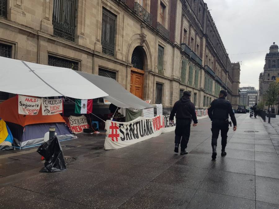 Denuncia SutNotimex amenazas de muerte en plantón de Palacio Nacional