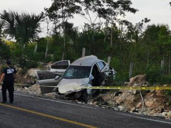 Candidato a edil de Bacalar sufre accidente carretero; muere su esposa