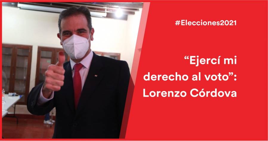 El consejero presidente del INE, Lorenzo Córdova acude a votar en Coyoacán