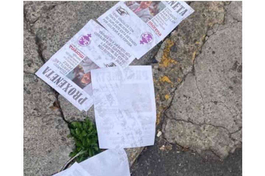 Caen tres personas por arrojar propaganda contra Eduardo Santillán en Álvaro Obregón