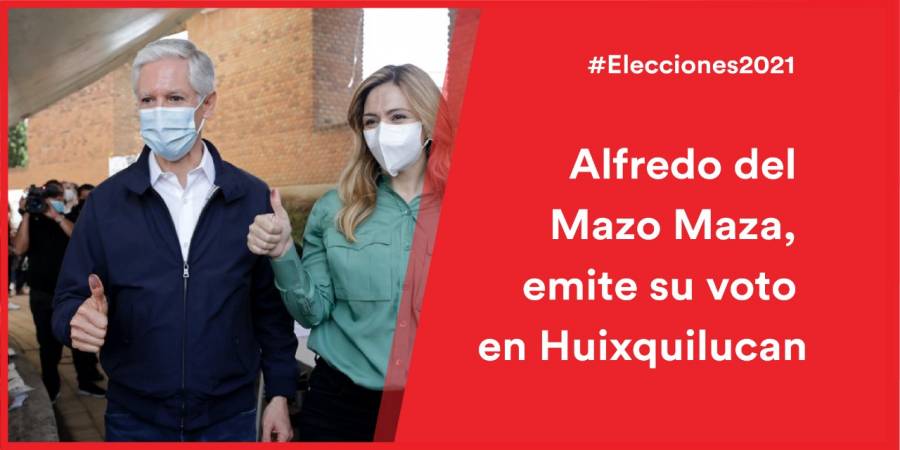 Alfredo del Mazo vota en Huixquilucan