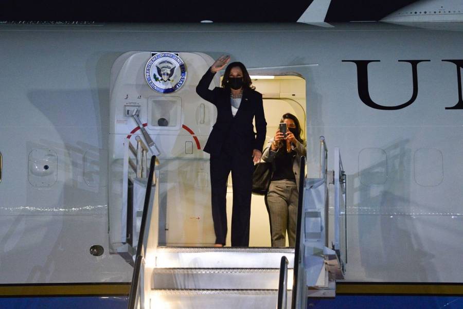 Kamala Harris, vicepresidenta de EEUU, llega a México