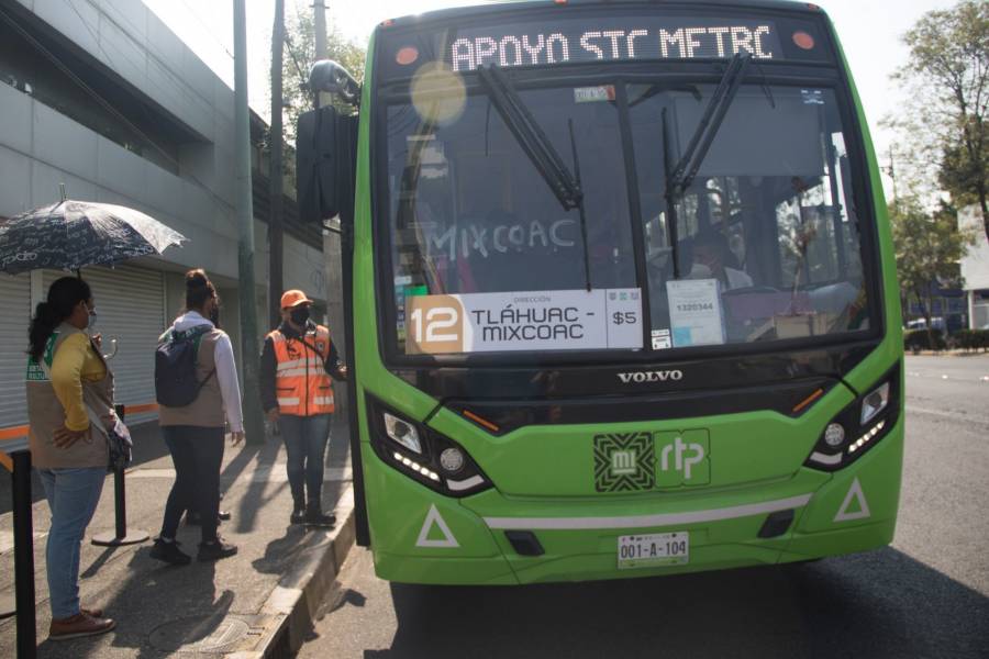 Disminuyen tiempos de espera en unidades RTP de servicio emergente en Línea 12