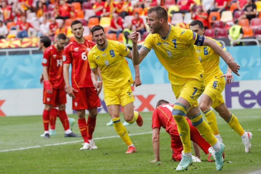 Ucrania vence 2-1 a Macedonia del Norte