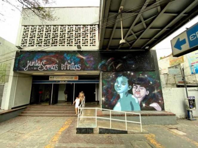 Recuperan espacios públicos con murales en estaciones del Metro
