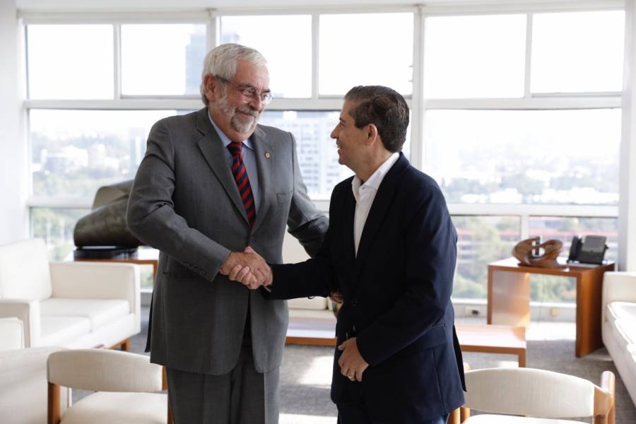 Giovani Gutiérrez visita al rector de la UNAM, Enrique Graue