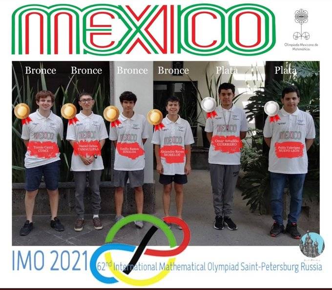 Mexicanos logran 2 platas y cuatro bronces en Olimpiada de Matemáticas