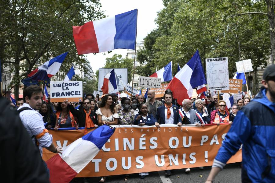 Anuncian marchas en Francia por cuarta semana contra medidas anticovid-19