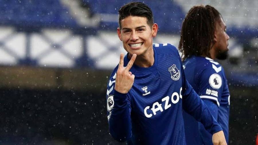 En cuarentena James Rodríguez y 4 jugadores del Everton