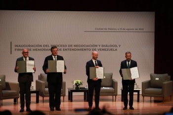 Concluye primera ronda de di&aacute;logo entre gobierno y oposici&oacute;n venezolana