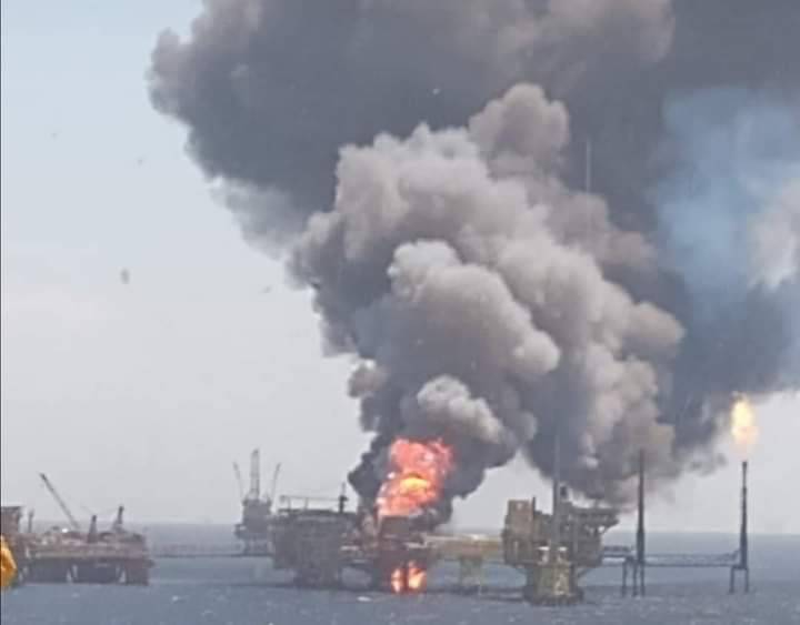Explosión en plataforma de Sonda de Campeche deja 5 lesionados