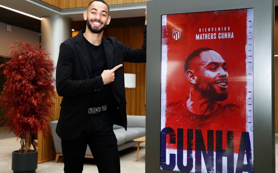 El Atl&eacute;tico de Madrid fich&oacute; al brasile&ntilde;o Matheus Cunha