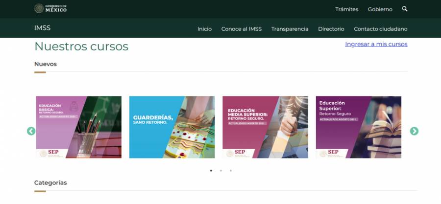 IMSS ofrece cursos gratis en l&iacute;nea sobre retorno seguro a las escuelas