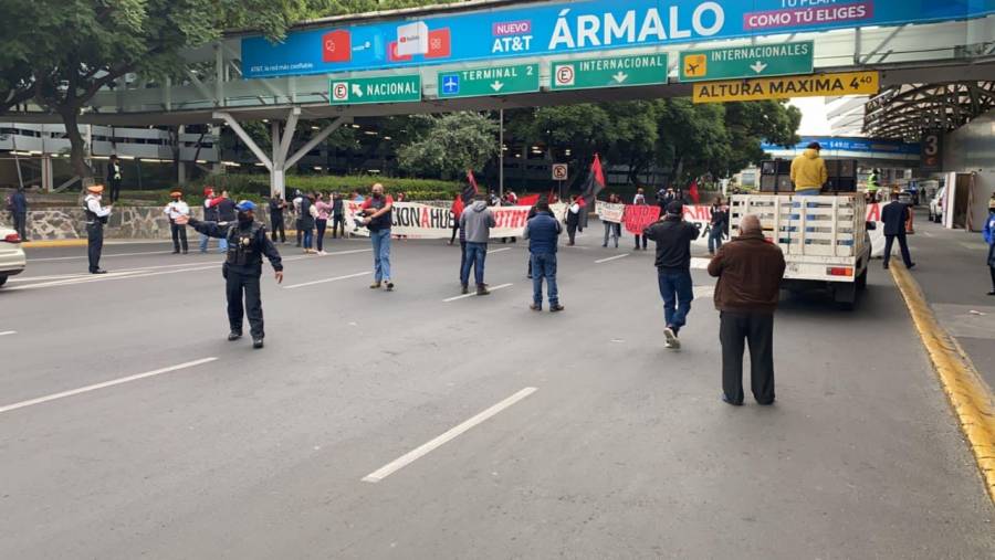 Se registra bloqueo en la Terminal 1 del AICM