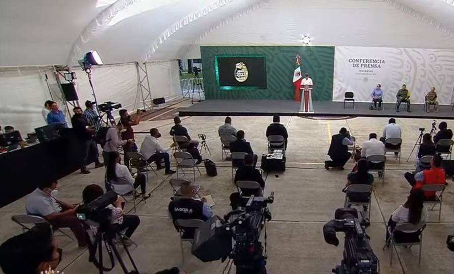 Rutilio Escandón inicia la mañanera sin el presidente López Obrador