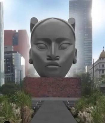 “Tlali”, la escultura que sustituir&aacute; a Cristobal Col&oacute;n en Paseo de la Reforma