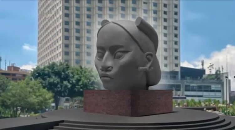 “Tlali”, la escultura que sustituir&aacute; a Crist&oacute;bal Col&oacute;n en Reforma
