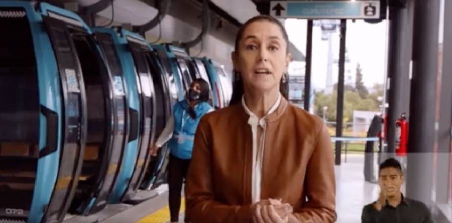 Sheinbaum presume el Cablebús en spot del Tercer Informe de Gobierno