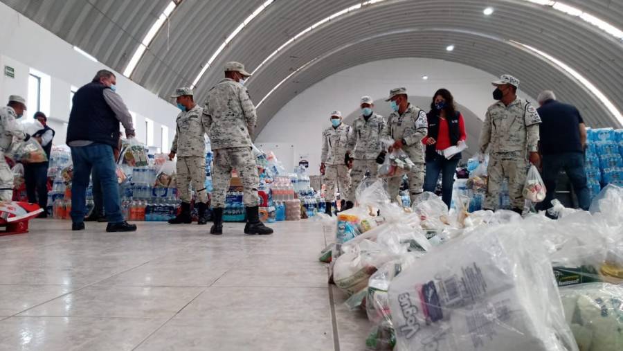 La Guardia Nacional ayuda en albergues por desbordamiento del río Tula