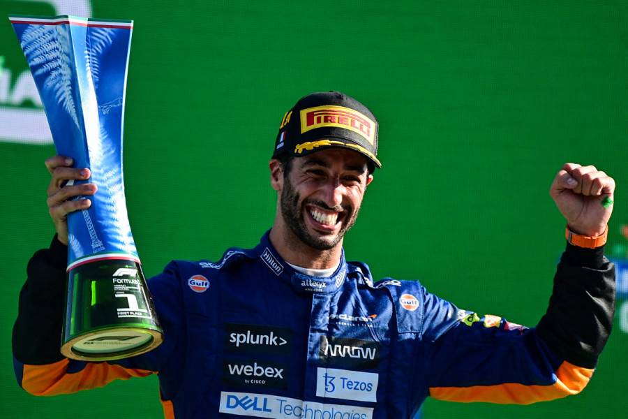 Daniel Ricciardo gana el GP de Italia; “Checo” Pérez finaliza en quinto lugar